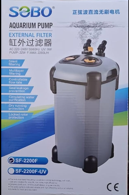 Filtre Externe Canister SOBO SF-2200F (Modèle Standard Non-UV) 🌊🔋