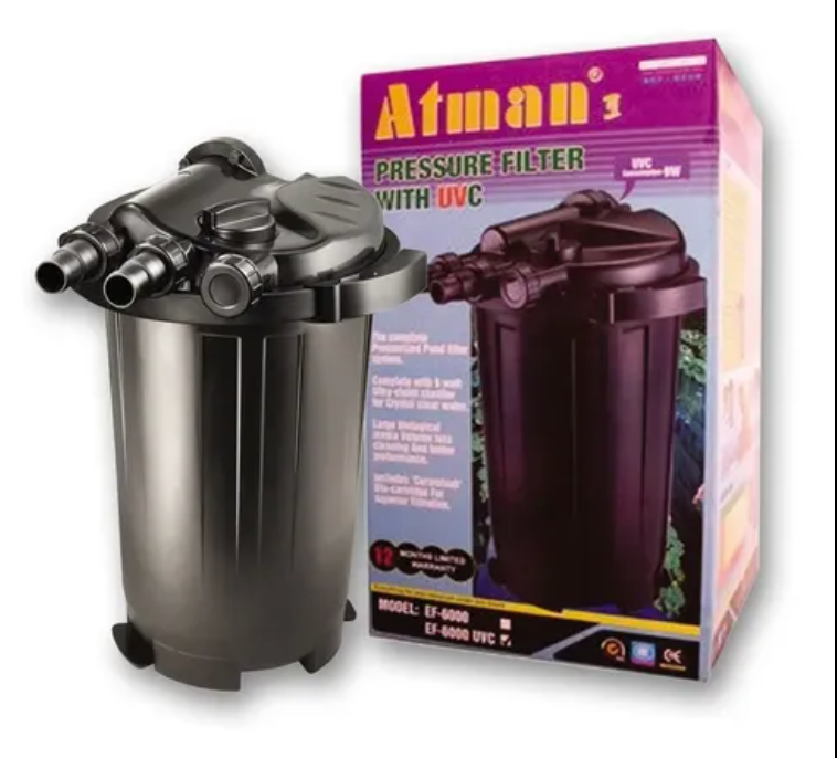 Filtre Externe à Pression ATMAN EF-6000UV avec Stérilisateur UVC (9W)