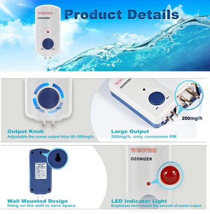 Ozonisateur Professionnel WEIPRO ET-200 (200mg/h)