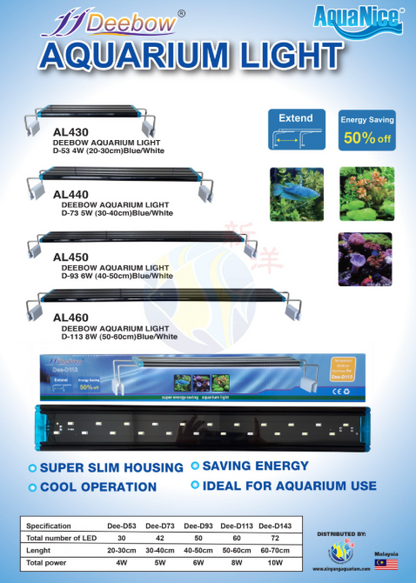 Rampe LED Extra-Plate DEEBOW Dee-D143 (12W / 60-80cm)