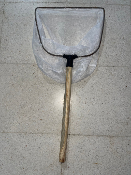Grande Épuisette Professionnelle Renforcée – Manche en Bois  16"